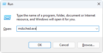 Mdsched exe run comman