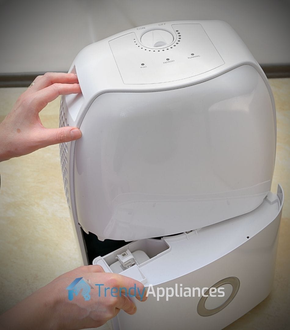 Opening portable dehumidifier