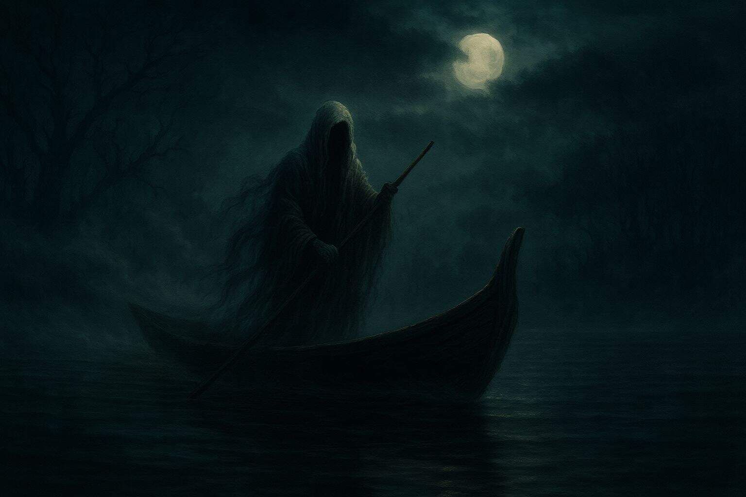 Ghost boat in Chalan Beel