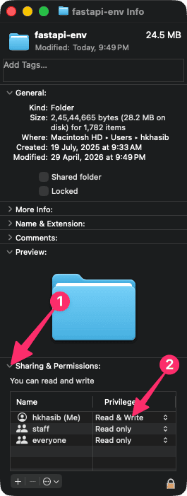 Changing Permission Of A Folder In Mac Finder