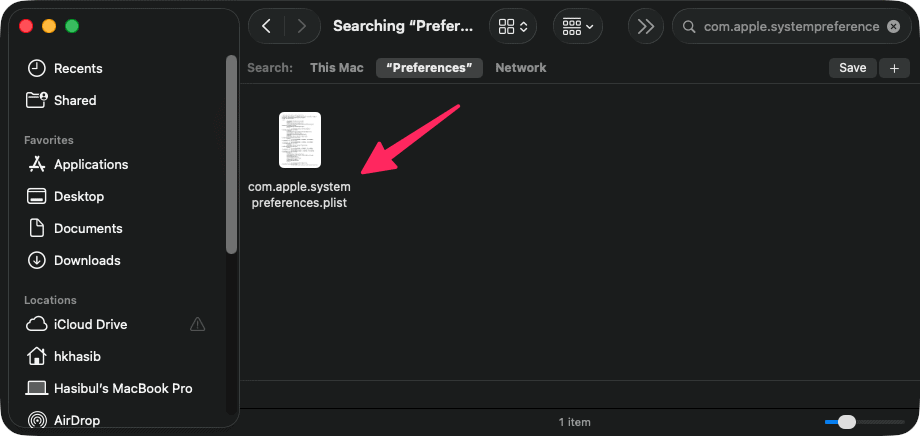 Com Apple Systempreferences Plist File On Finder