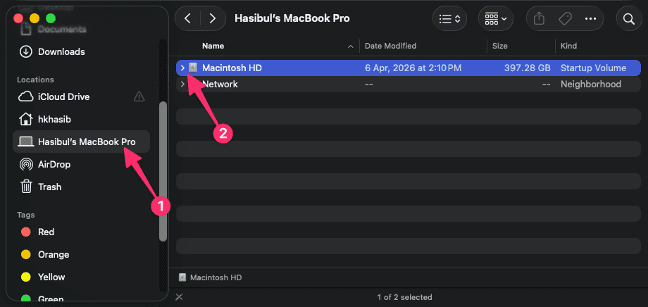 Going Machintosh Hd On Macos