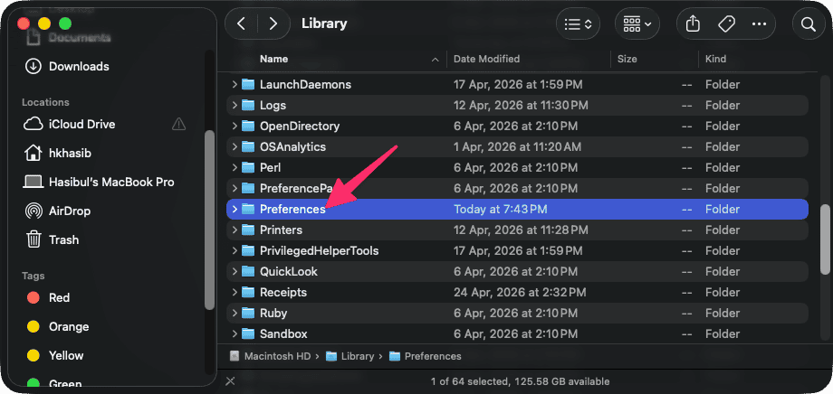 Going Preferences Folder Of Library On Mac Os