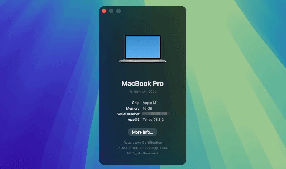 About Mac Window