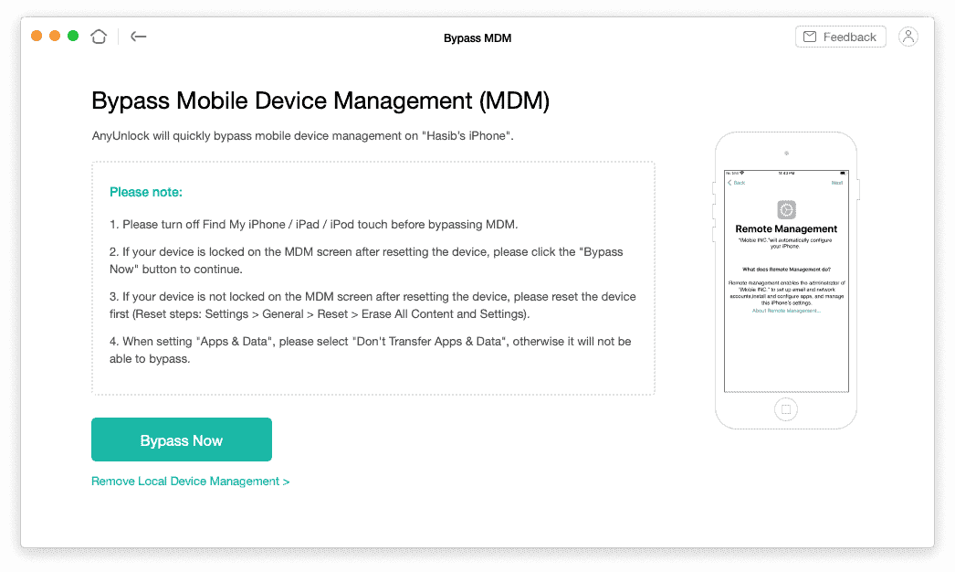 AnyUnlock to Bypass Mobile Device Management MDM
