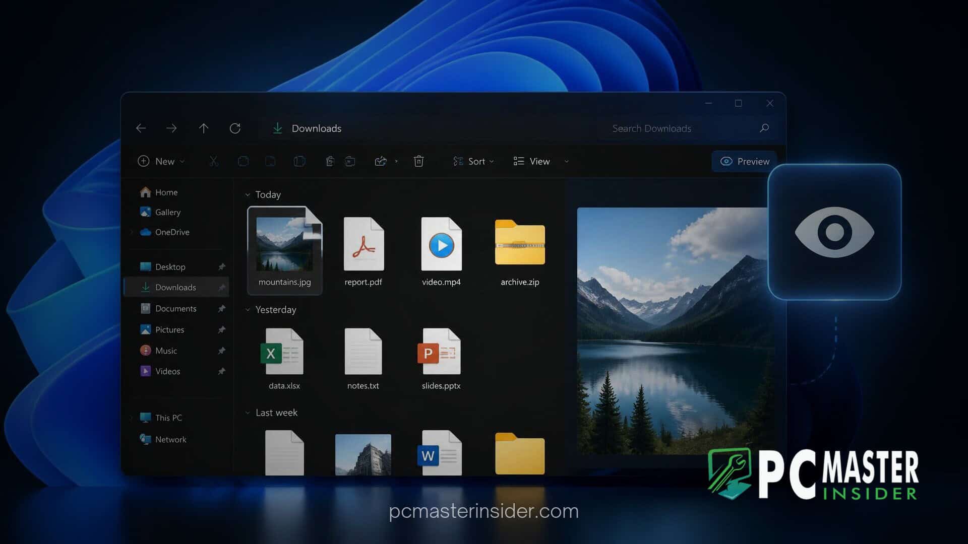 windows 11 file explorer preview web files