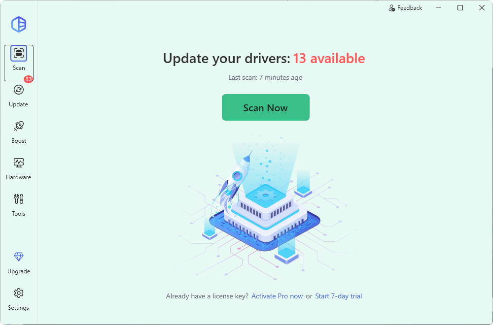 Driver Easy Interface Driver Updates Available