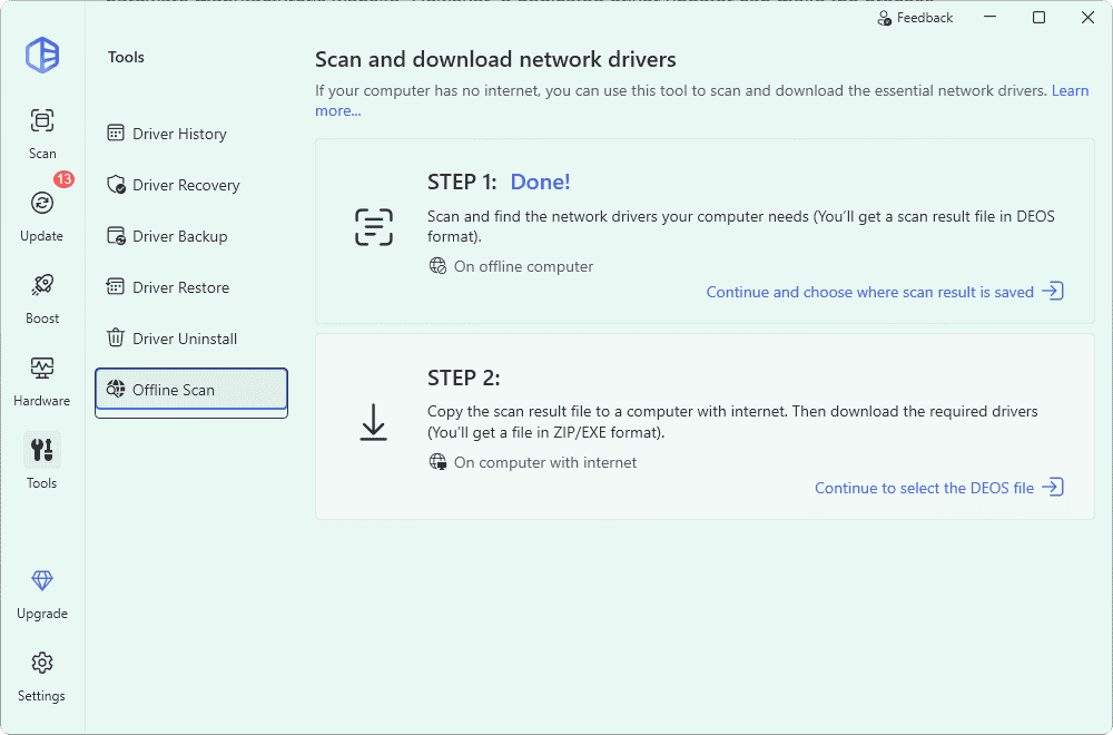 Driver Easy Offline Scan