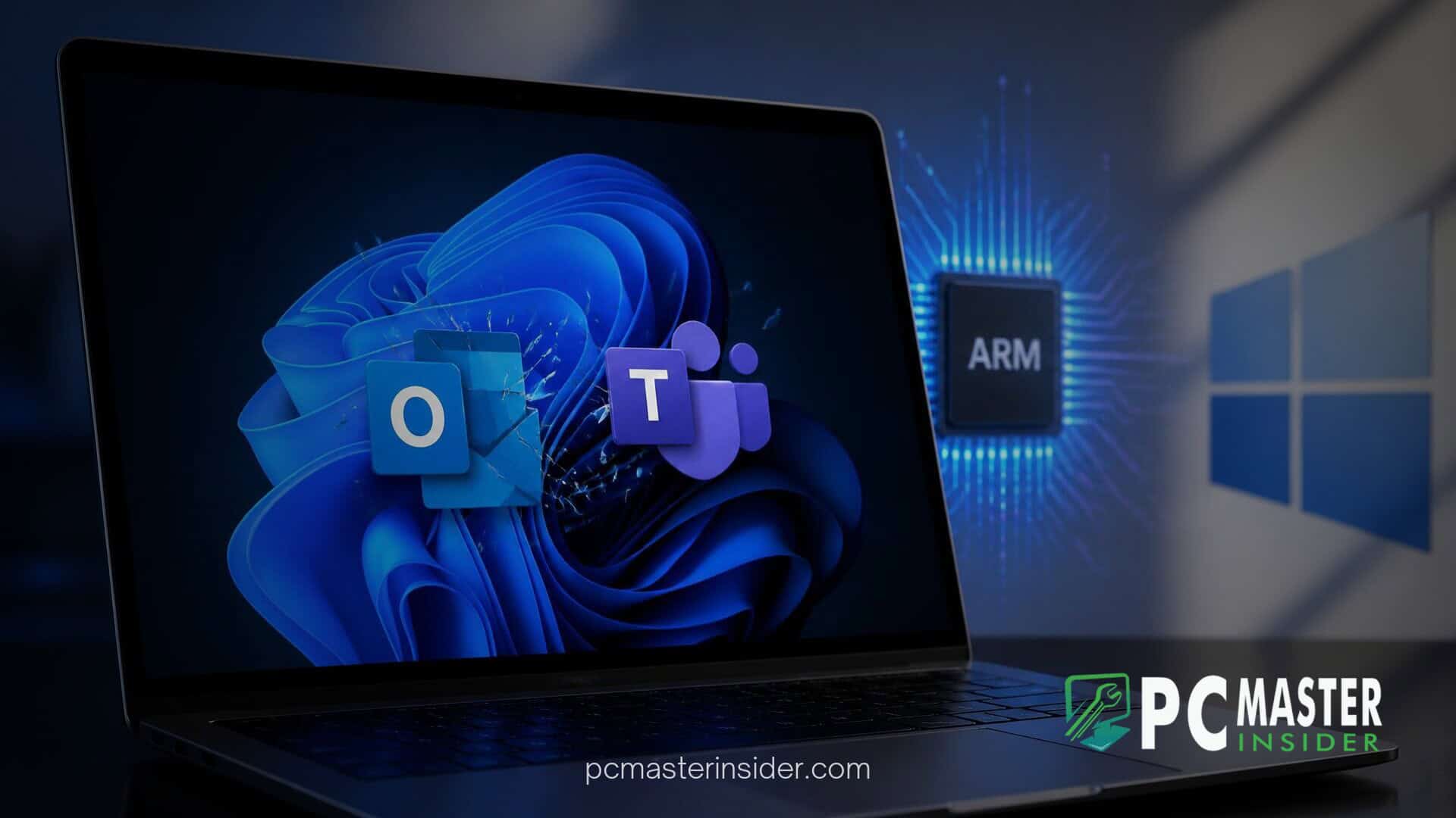 windows 11 arm teams outlook launch crash