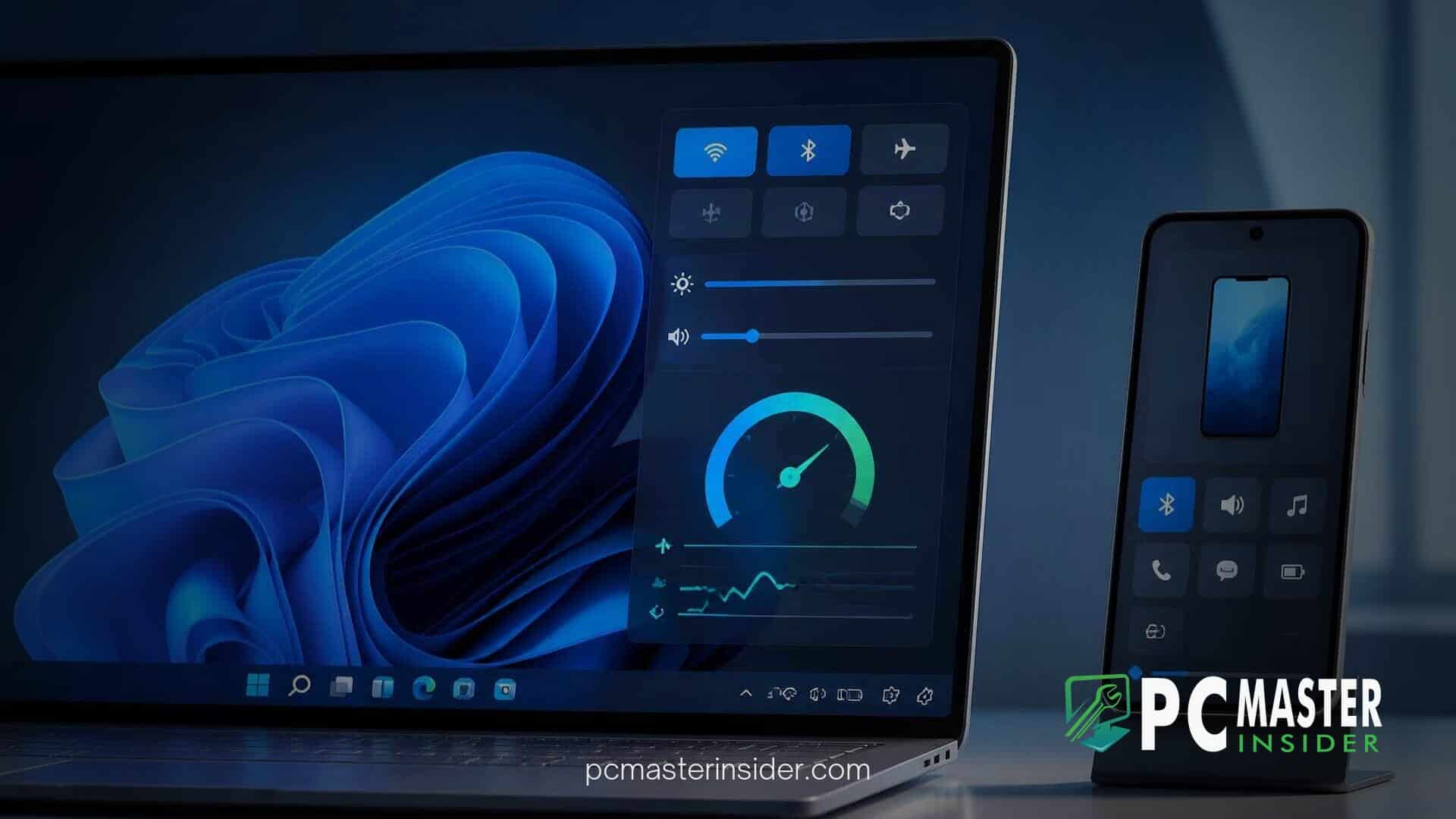windows 11 preview quick settings speed test mobile controls