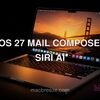 macOS 27 Mail compose bar Siri AI