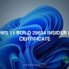 Windows 11 build 29634 insider flight certificate