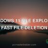Windows 11 File Explorer fast file deletion