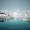 Windows 11 get latest updates toggle auto install patches