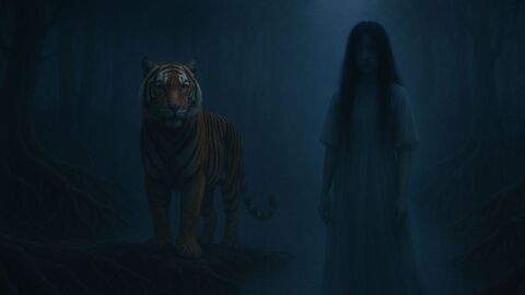 Paranormal Incidents of the Haunted Sundarbans, lady ghost and royal bengal tiger
