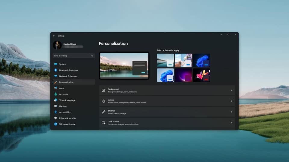 Windows 11 spotlight theme featured settings