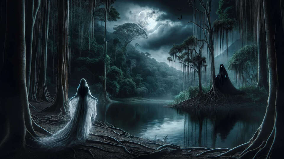 Two lady ghosts in haunted foys lake chittagong