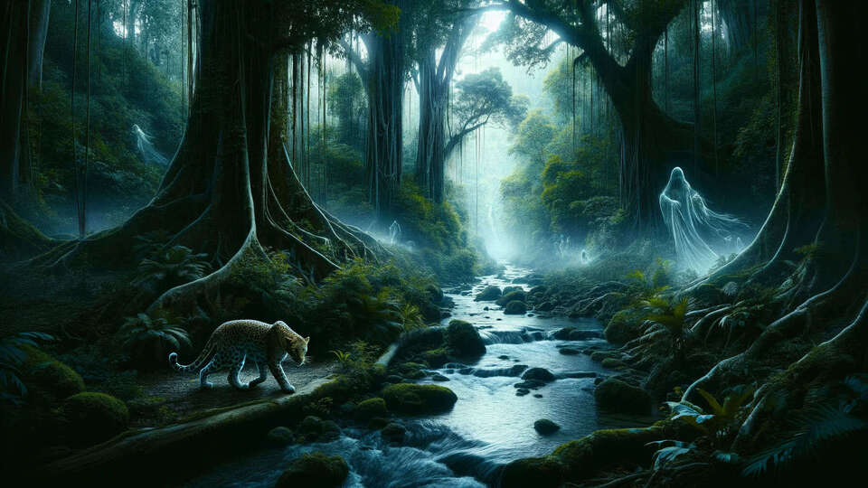 Chikon kala jungle imaginary image with haunted vibe