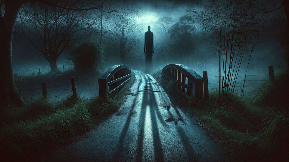 Imaginary Picture Of Haunted Slapping Bridge In Shariatpur