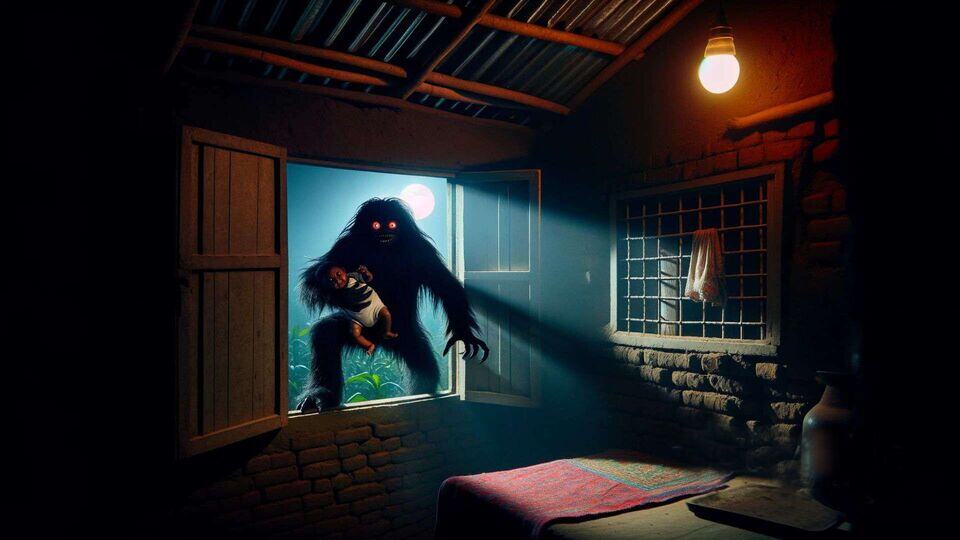 Juju Grabbed A Baby And Escaping Through Window Sylhet Bangladesh