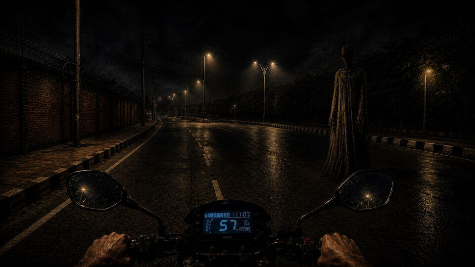 Ghostly Tall Figure On Hatirjheel Road