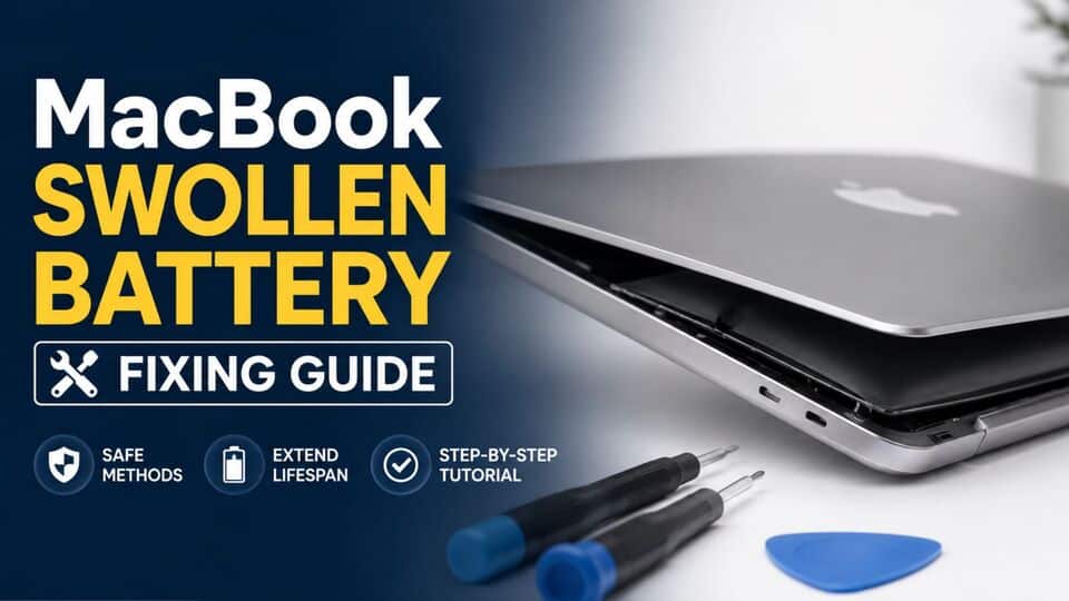 Macbook Swollen Battery Fixing Featured