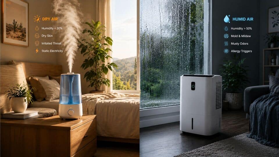 Dry Air Vs Humid Air In A Home