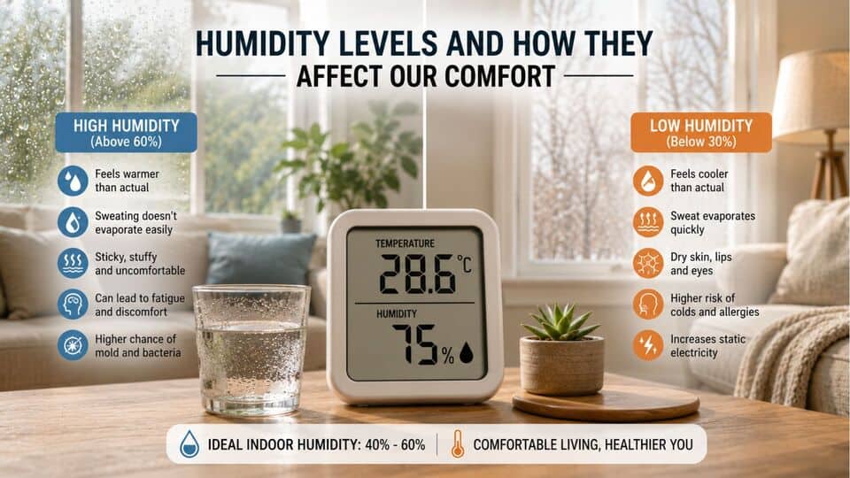 Humidity Vs Temperature And Comfort Levels