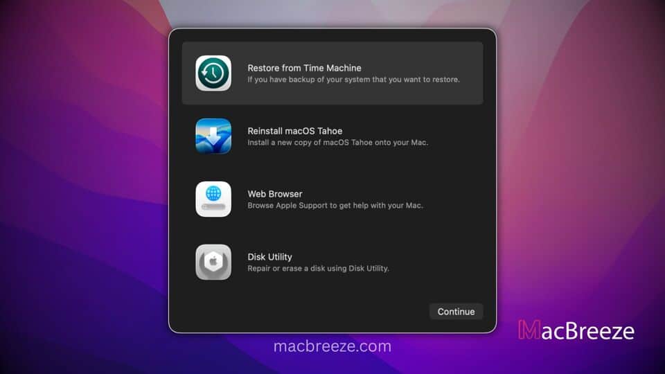 Macos Utilities Recovery Mode