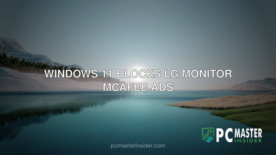 Windows 11 blocks LG monitor McAfee ads