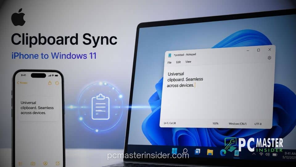 iPhone to Windows 11 clipboard synchronization