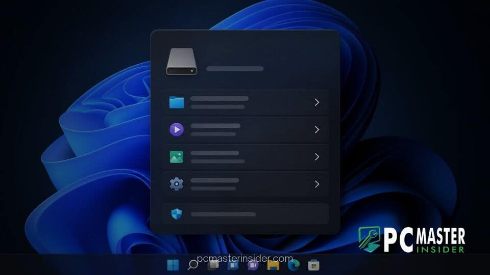 Windows 11 WinUI AutoPlay dialog redesign