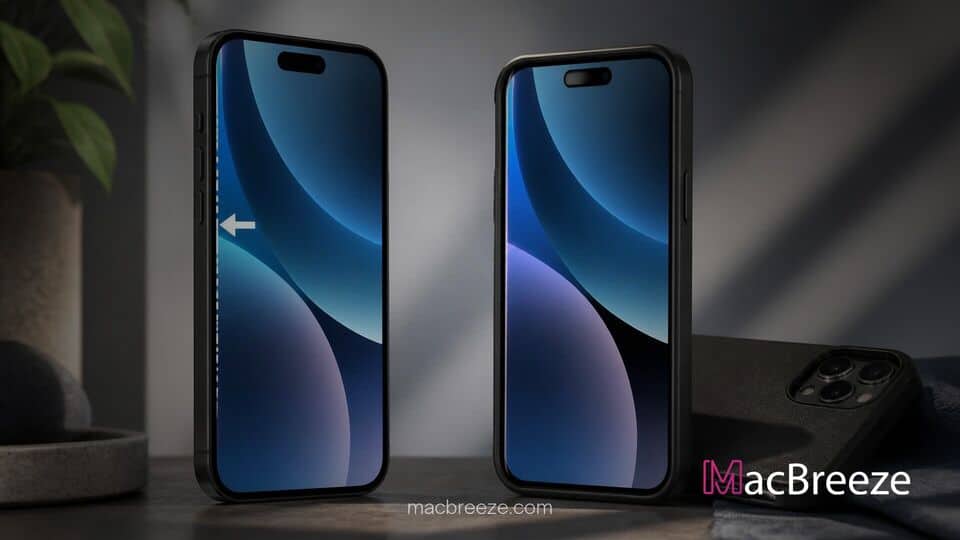 iphone duo shift left edge setting
