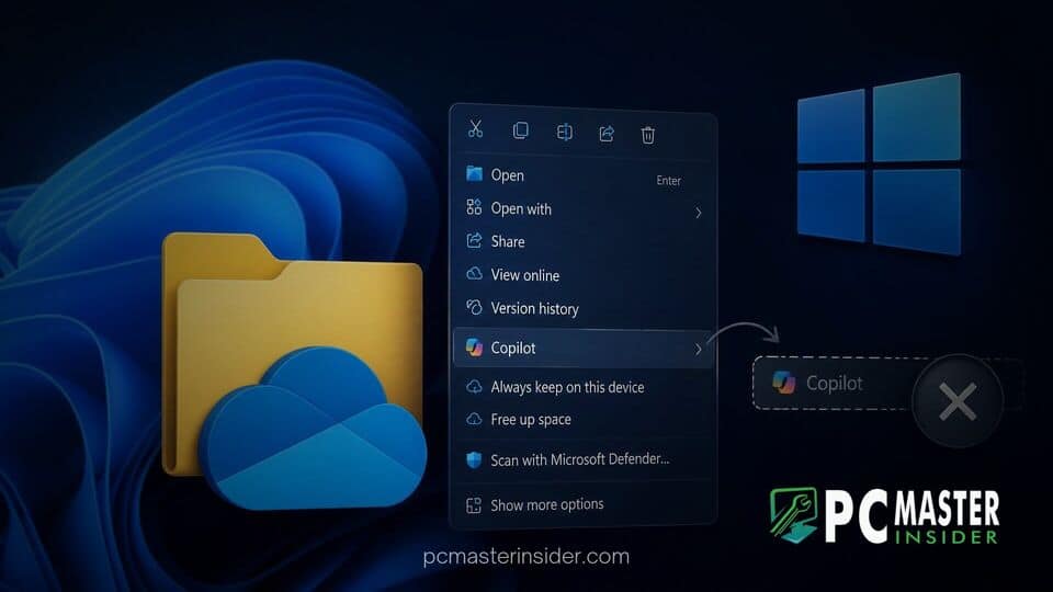 windows 11 onedrive context menu copilot removal
