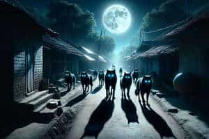 New moon black dogs aliapur village, Bangladesh